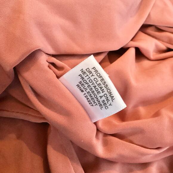 Misa Los Angeles Parvaneh Coral Pink Jersey One Shoulder Draped Mini Dress M - Picture 10 of 10